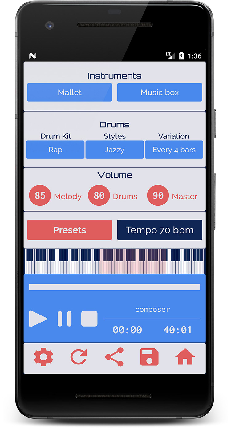 Main Screen Composer Main Screen Composer