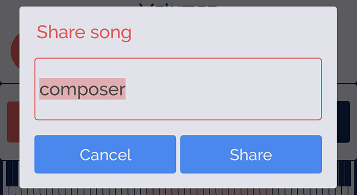 Share songs with Composer