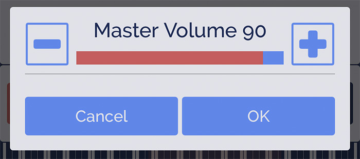 Composer volume control