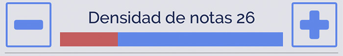Densidad de notas - Compositor